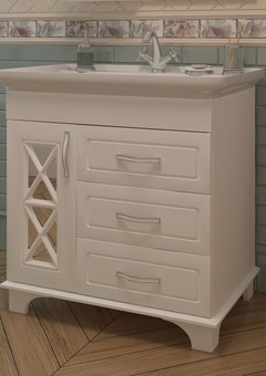 фото Тумба Duglas 75 с ящиками (ум.Дуглас 75) с сифоном