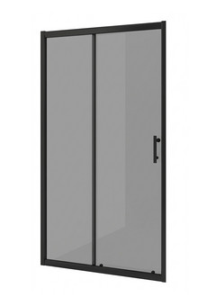 фото EG1BT Душевое ограждение в проем EvaGold 120х190, профиль черный матовый, тонированное стекло