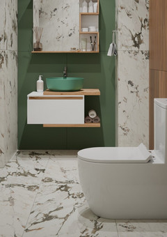 фото Унитаз-моноблок T1088 безободковый круговой смыв, сиденье тонкое ДП, арматура (с гофрой и подводкой)