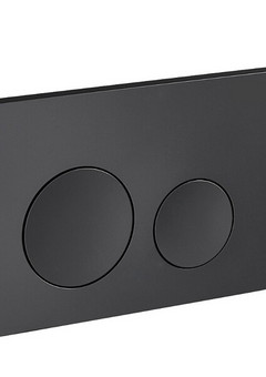 фото Кнопка смыва пневматическая EvaGold 03P, пластик круг черная для инсталляции EvaGold 500P с пневматическим управлением