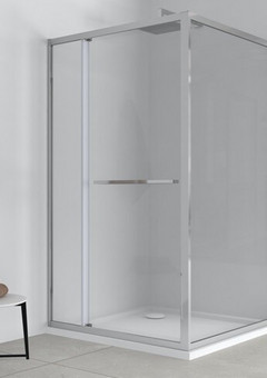 фото EG8C Душевое ограждение прямоугольное EvaGold 120х90, профиль хром, прозрачное стекло