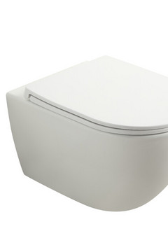 фото Унитаз подвесной EG104T с круговым смывом безободковый, сиденье тонкое ДП, крепления