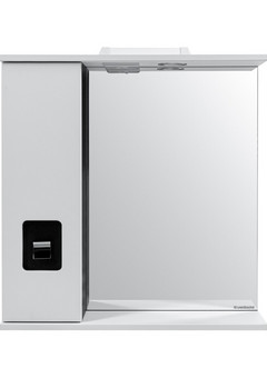 фото Зеркало-шкаф Braunsy 70 лев.(кожа)