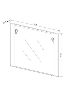 фото Зеркало Catherine 80 №2 белый камень